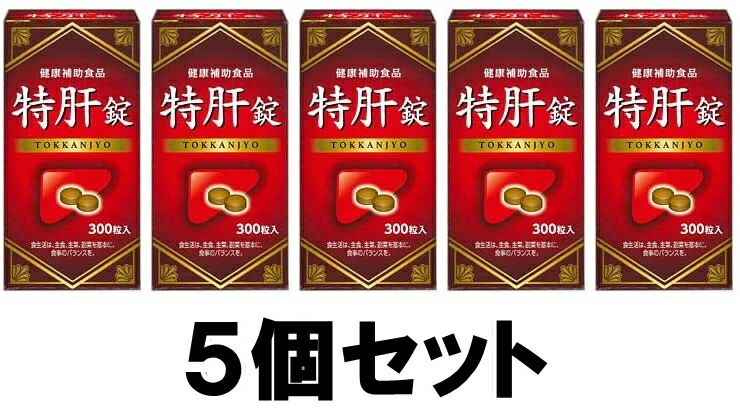 【貨物輸送込み】【5個書き割り】 特肝錠 300粒入 【湧永製薬】