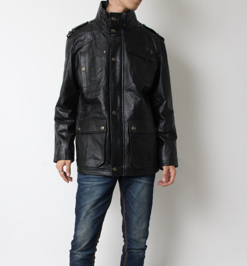 楽天市場 Freedom レザーコート メンズ ラムレザー 革ジャン M 65 レザージャケット 軽い 柔らかい 成人式 ギフト バレンタイン プレゼント 父の日 あす楽 送料無料 革コート 2613 革ジャン専門店 フリーダムレザー