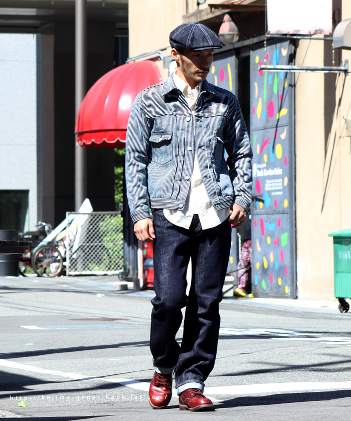 児島ジーンズ 公式通販 21oz デニム ＆ ヒッコリー ジャケット 2nd