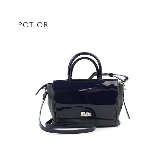 美✨potior ポティオール コリーヌ レザーバッグ　黒　定34000円 PotioR(ポティオール) CECILIA 2WAYショルダーバッグ ISO-0146