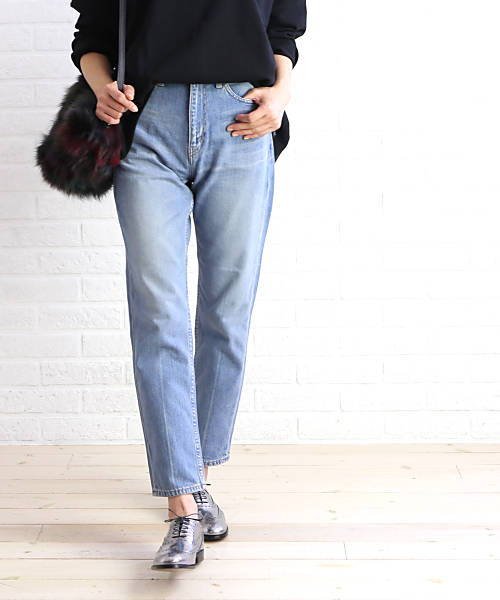 【楽天市場】【ポイント10倍】サージ SERGE de bleu コットン ハイウエスト テーパード デニムパンツ リアルヴィンテージ デニム