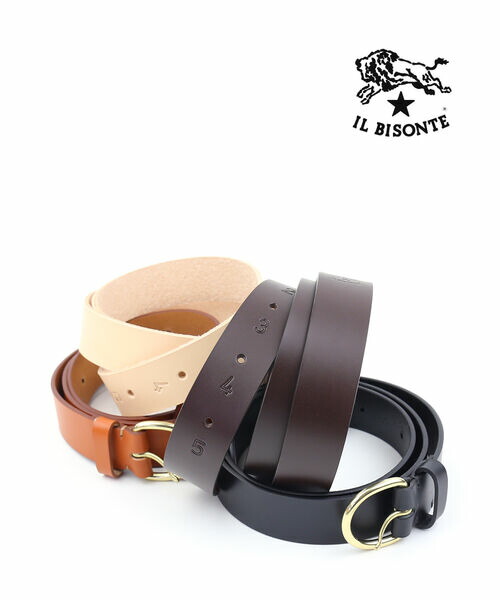 イルビゾンテ 正規品 IL BISONTE ベルト メンズ レディース 本革 レザー ナンバリング ブラック ブラウン ヌメ おしゃれ 売れ筋アイテム 85cm 90cm 95cm ・5422305196-0062301(メンズ)(レディース)