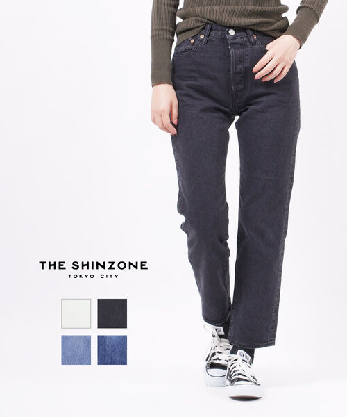 【30%OFF】ザ シン領域 ズボン下 ジーンズ THE SHINZONE 綿織物 9分丈 ジーンズズボン下 デニム ジェネラルジーンズ GENERAL JEANS 白いこと 黒いこと 青碧 インディゴ S M L XL XXL XXXL・18SMSPA65-4432501(レディース)