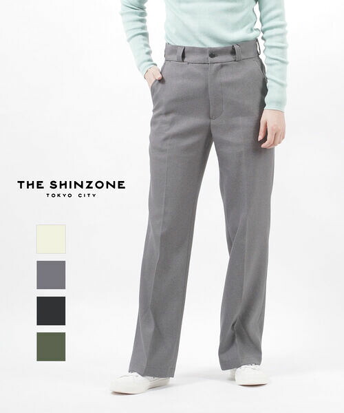 【4/15限定10%クーポン&ポイント10倍】ザ シンゾーン パンツ センタープレス THE SHINZONE センタープレス スラックスパンツ ホワイト ブラック グレー カーキ XS S M L XL XXLCENTER PRESS PANTS ・17SMSPA16-4432501(レディース)