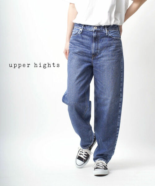 【4/10 23時59までポイント10倍】アッパーハイツ upper hights デニム パンツ テーパードデニム ジーンズ ボトムス ワイド テーパード ワイドパンツ カジュアル ゆったり・188206202-2942401(レディース)