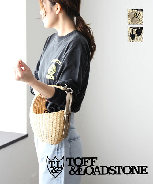 【4/20限定10%クーポン&ポイント10倍】トフアンドロードストーン TOFF&LOADSTONE かごバッグ かご カゴ バスケット バッグ ハンドバッグ ワンハンドルバッグ バケットバッグ 軽量 丸い ラウンド ワンハンドル ラタン・R97-71840-1472301(レディース)