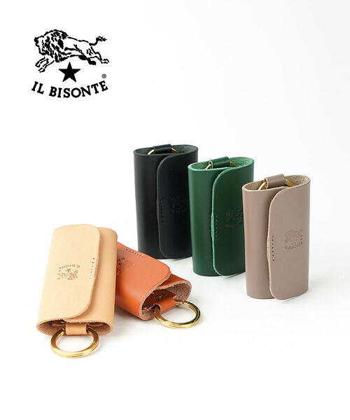 イルビゾンテ IL BISONTE レザーキーケース スマートキー キーケース 正規品 レディース メンズ 牛革 本革 キーリング付き シンプル プレゼント ギフト イタリア製・54192309490-0062502(メンズ)(レディース)