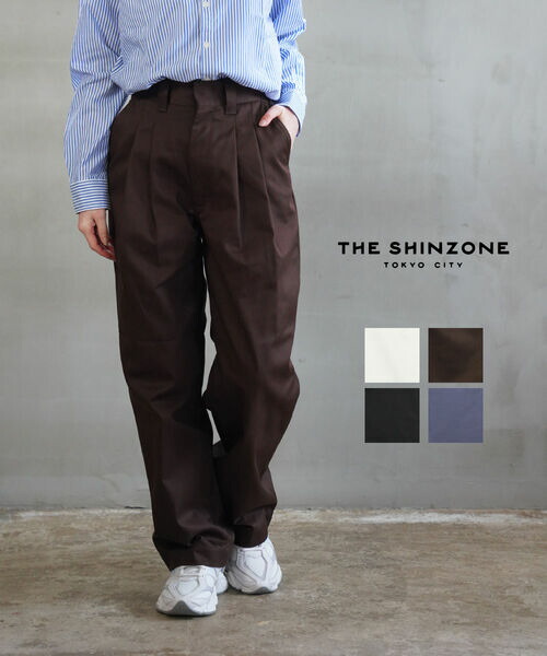 THE SHINZONE トムボーイ ブラック タック パンツ チノパン THE SHINZONE シンゾーン TOMBOY PANTS トムボーイパンツ ハイ