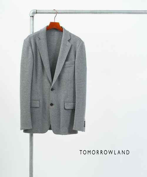 【50%OFF】トゥモローランド TOMORROWLAND 上衣 テーラードジャケット アウター スポーツジャケット 無地 薄墨色 毛 カシミール 通い 分かりやすい 窈窕たる 成年者・63-07-05-07104-0171402(メンズ)(last_1)