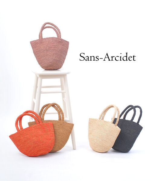 楽天市場】【20%OFF】サンアルシデ Sans-Arcidet ラフィア ラウンド型 