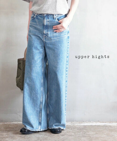 【30%OFF】アッパーハイツ upper hights デニム ワイドパンツ デニムパンツ ジーンズ ワイド ゆったり 脚長 ハイライズ 日本製 トレンド おしゃれ・820315802-2942502(レディース)｜February 16,170円