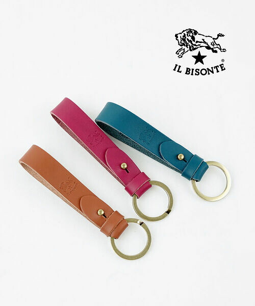 イルビゾンテ IL BISONTE キーリング キーホルダー ストラップ 正規品 レザー 牛革 本革 イタリア製 プレゼント ギフト・54252309650-0062502(メール便可能商品)[M便 1/5](メンズ)(レディース)