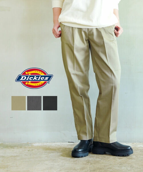 ディッキーズ Dickies チノパンツ タック ロングパンツ スラックス ツイルパンツ センタープレス ストレート カジュアル・D25FW-GAP103-0242502(レディース)