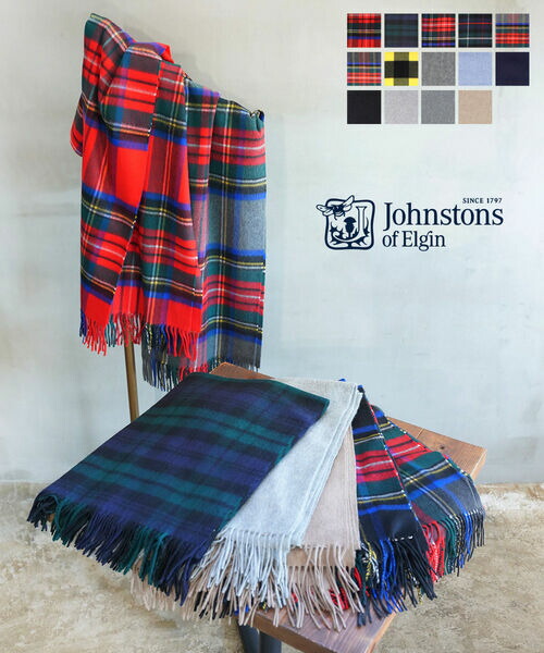 楽天市場】ジョンストンズ JOHNSTONS カシミア大判ストール WA56