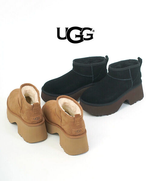 アグ UGG ブーツ 厚底 ショートブーツ ムートン ショート丈 スエード・1158311-2542502(レディース)(sg)｜February