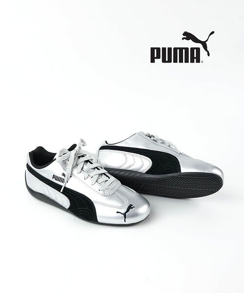 【ポイント2倍】プーマ PUMA スニーカー スピードキャット シューズ 靴 ローテク 薄型 薄底 メタリック シルバー 人気 レトロ・403689-0122502(レディース)(D-1)