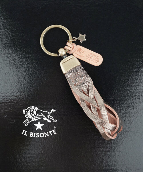 イルビゾンテ IL BISONTE キーホルダー キーリング レザー チャーム 正規品 牛革 本革 メタリック ウィンター ギフト プレゼント ユニセックス・54252310850-0062502(メンズ)(レディース)