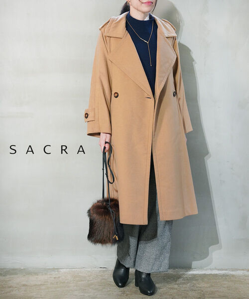 楽天市場】【30%OFF】サクラ SACRA ウール混 ロング テーラード