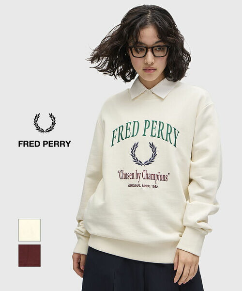【4/14 20時からポイント10倍】フレッドペリー FRED PERRY スウェット トレーナー プルオーバー クルーネック ロゴ 丸首 裏毛 おしゃれ Embroidered Champion Sweatshirt・M9891-3872501(メンズ)(レディース)