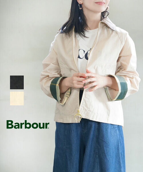 バブアー/バーブァー Barbour ジャケット ブルゾン アウター ショート丈 ステンカラー ゆったり コットン ノンワックス・LSP0203-0242501(レディース)