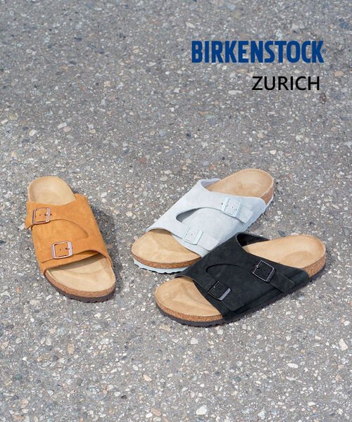【百貨店大売り出し継続期間尖んがり10倍】ビルケンシュトック BIRKENSTOCK サンダル チューリッヒ シューズ 靴 スエードクロス なめし革 ナローフィット 幅狭 一般受け 定番・ZURICH-5002601(レディース)(B-2)