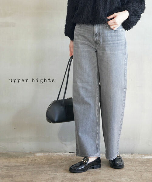【マラソン期間中ポイント10倍】【2026年春夏新作】アッパーハイツ upper hights デニム パンツ デニムパンツ ジーンズ ストレート ワイド ゆったり グレー 美脚 脚長 おしゃれ・82B321202-2942601(レディース)