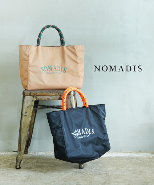 【30%OFF】【2026年春夏新作】ノマディス NOMADIS トートバッグ A4 ナイロン 軽量 リバーシブル ワイド スクエア 軽い おしゃれ 通勤 通学 ジム・81-N197-4872601(レディース)｜February