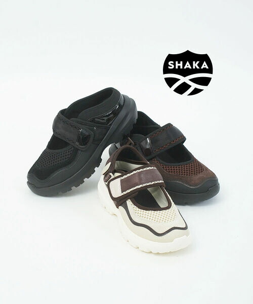 【30%OFF】【2026年春夏新作】シャカ SHAKA サンダル スニーカーサンダル スリッポン 軽量 2WAY メリージェーン メッシュ ストラップ アウトドア・SK-348-2522601(レディース)(A-0)｜February