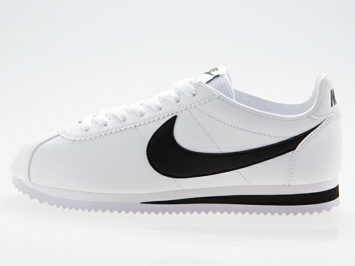 nike classic cortez black and white