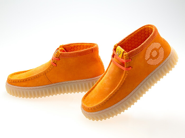 クラークス CLARKS ORIGINALS TORHILL x POKEMON ポケモン コラボ ヒトカゲ TORHILL EXPLORE トーヒル エクスプローラー ORANGE SUEDE オレンジスエード #26177515画像