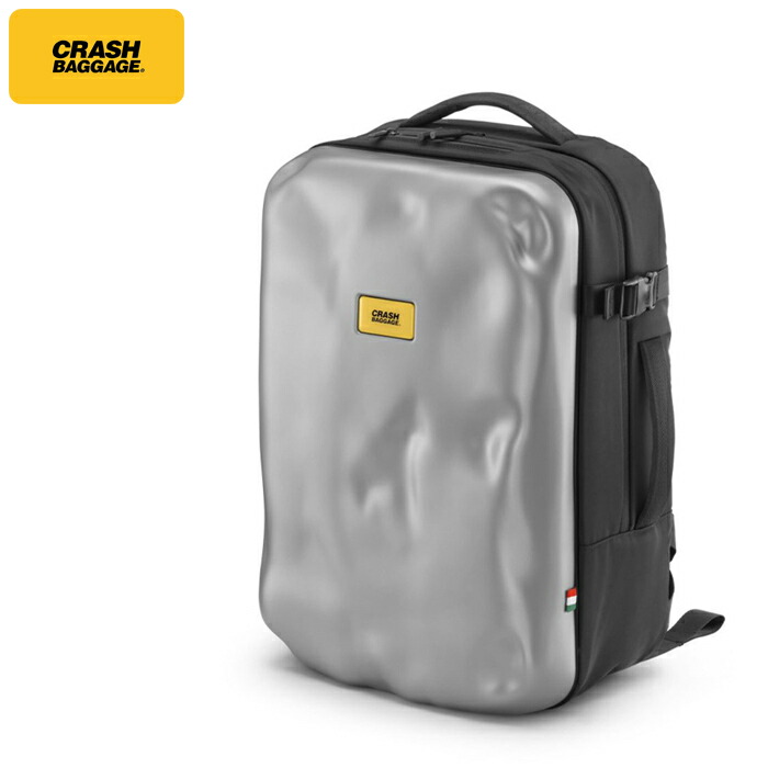 クラッシュバゲージ CRASH BAGGAGE ICONIC BACKPACK 冷コーニック うしろ側容器に並べる 背嚢 鞄 うしろ側 ユニ一発やる SILVER しろがね色 #CB310-21