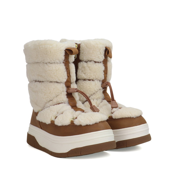 パジャール PAJAR JANIE HIGH 2.0 ジェイニー ご機嫌 2.0 シープスキン 羊肉 ロングブーツ WATERPROOF 雨合羽 防寒 スノーブーツ TAN タン #PJR-B01376-TAN