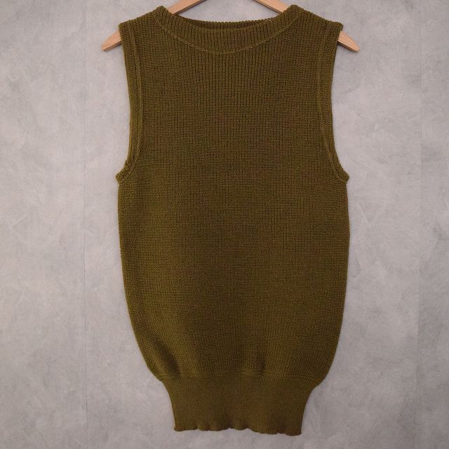 数量限定 ニット セーター メンズ店 中古 ヴィンテージ 古着 ミリタリー ベスト ニットセーター カーキ アメリカンレッドクロス 50年代 Vest Knit Wool Cross Red American 50 S Www Hallsflorida Com