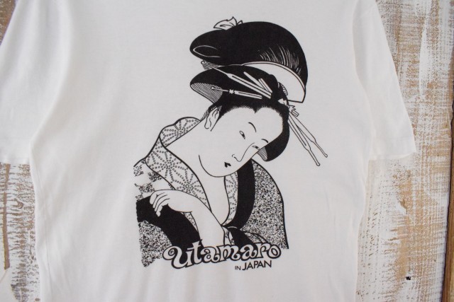 楽天市場 Utamaro In Japan 浮世絵 イラストtシャツ 喜多川歌麿 アート 日本 白 ホワイト 古着 ヴィンテージ 中古 メンズ店 ヴィンテージ 古着屋 通販 Feeet