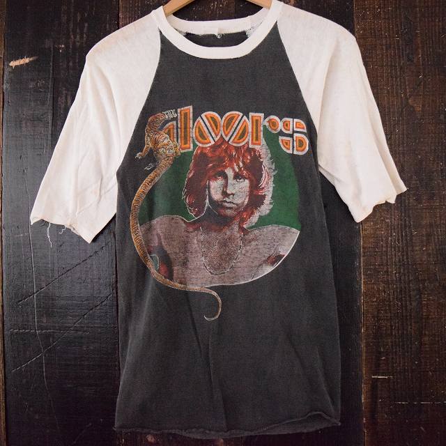 Tシャツ カットソー メール便不可 70 S 80 S The Doors ロックバンド ラグランtシャツ 70年代 80年代 バンt ザドアーズ 古着 ヴィンテージ 中古 メンズ店 Www Dumaz Com Ng