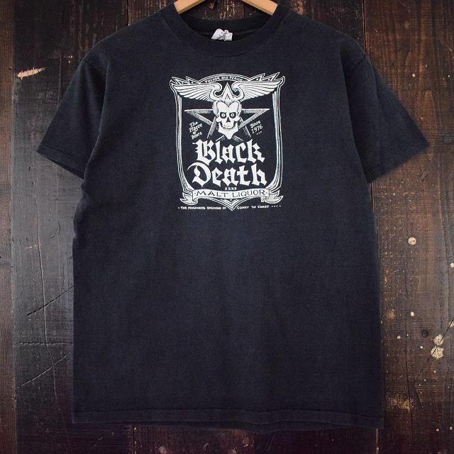 Tシャツ カットソー 格安即決 Death Black 80 S Malt メンズ店 中古 ヴィンテージ 古着 ブラックデス ウイング 髑髏 スカル リキュール アメリカ製 80年代 L アルコールブランドtシャツ Usa製 Liquor Beachsidecliniccr Com