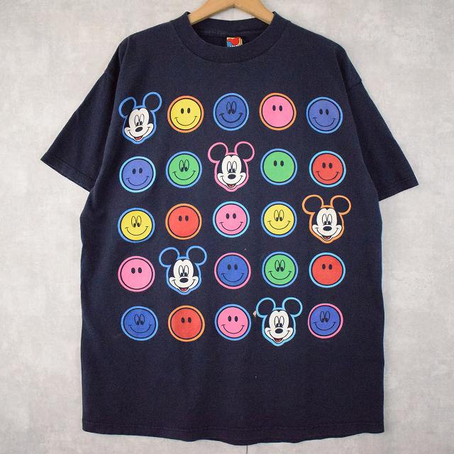 Tシャツ カットソー 驚きの値段 Disney ミッキー スマイル キャラクタープリントtシャツ Xl ディズニー 古着 ヴィンテージ 中古 メンズ店 Curiosidadesgastronomicas Com