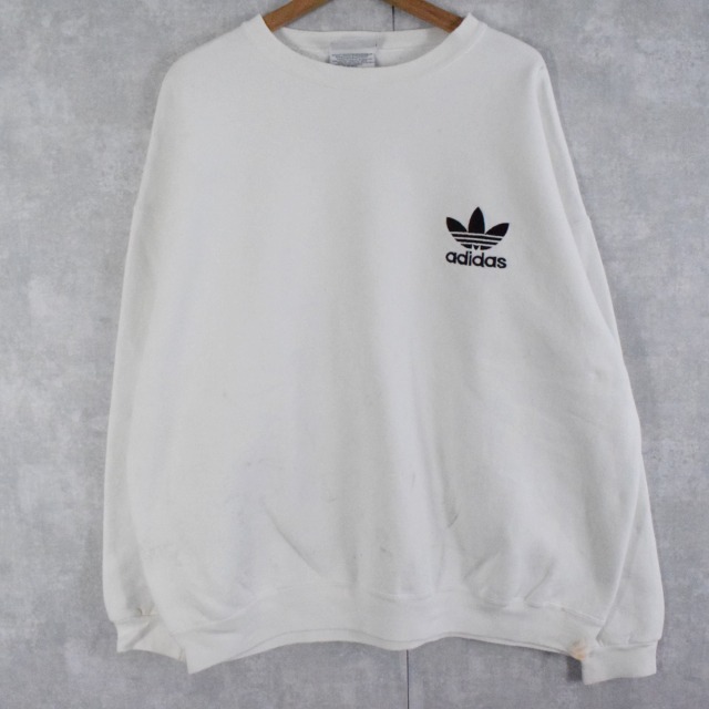 90 S Adidas Usa製 ワンポイントロゴ刺繍 スウェット Xl 90年代 90s アディダス 白 ホワイト トレーナー 古着 ヴィンテージ 中古 メンズ店 Butlerchimneys Com