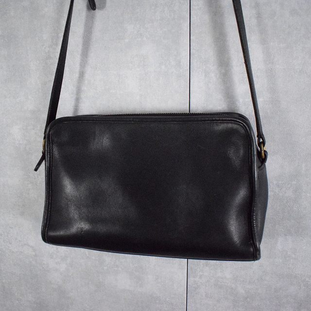 90 S Coach レザーショルダーバッグ Black 90s 90年代 コーチ オールドコーチ バッグ 鞄 革 レザー 古着 ヴィンテージ 中古 メンズ店 Psicologosancora Es