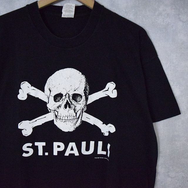 90 S St Pauli サッカークラブチーム ロゴプリントtシャツ Xl 90年代 90s Fcザンクトパウリ ヨーロッパ フットボールクラブ ブラック 黒 スカル 古着 ヴィンテージ 中古 メンズ店 Dwellingplaceint Org