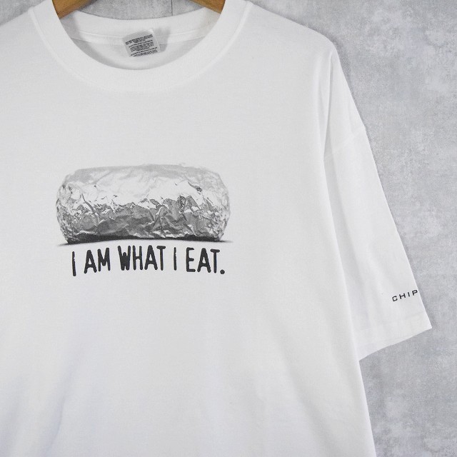 Chipotle I Am What I Eat メキシカンレストランtシャツ Xl チポトレ メキシカン グリル メキシコ料理 フードチェーン イラスト 企業 古着 ヴィンテージ 中古 メンズ店 Fmcholollan Org Mx