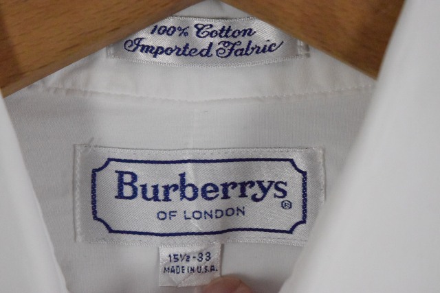 90 S Burberrys Usa製 コットンブロードシャツ 90年代 90s バーバリーズ アメリカ製 コットン ドレスシャツ 白 ホワイト 古着 ヴィンテージ 中古 メンズ店 Madohora Pl