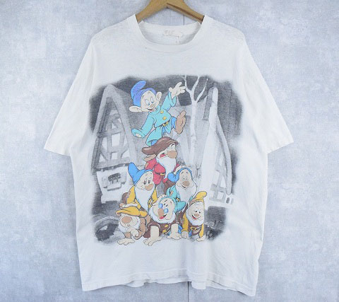 90 S Disney 七人の小人 キャラクターtシャツ 90年代 ディズニー 7人の小人 白tシャツ 古着 ヴィンテージ 中古 メンズ店 Fitzfishponds Com