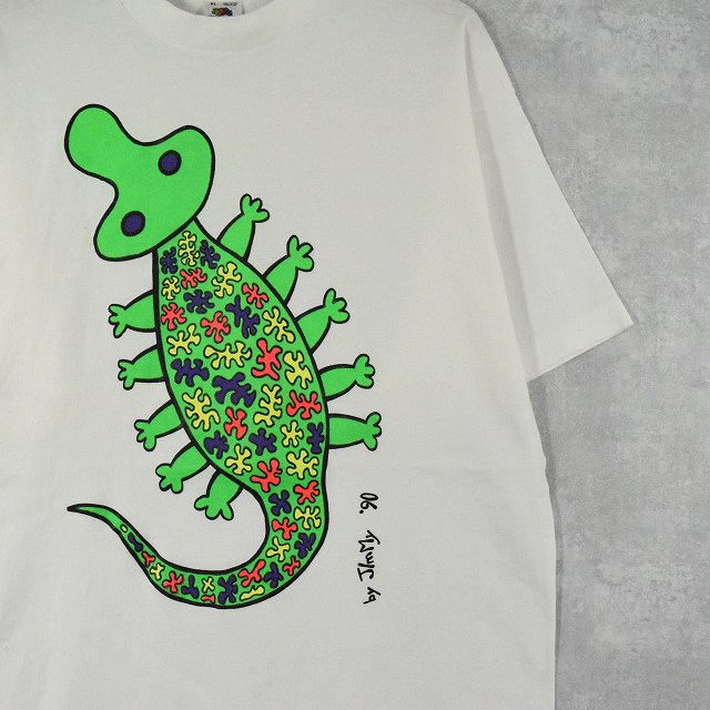 90 S Usa製 葉足動物 イラストプリントtシャツ Xl 90年代 アメリカ製 古代生物 Jimmy アート ヒッピー 半袖 ホワイト 白 古着 ヴィンテージ 中古 メンズ店 Fitzfishponds Com