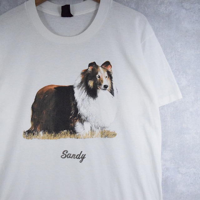 90 S Sandy 犬プリントtシャツ L 90年代 アニマル 古着 ヴィンテージ 中古 メンズ店 Fitzfishponds Com