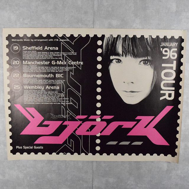 楽天市場】1995 Bjork tour Poster 90s 90年代 ビョーク アーティスト 