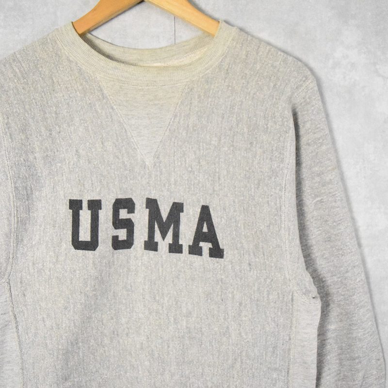 70s USMA チャンピオン リバースウィーブ USMA 単色タグ 青タグ M-