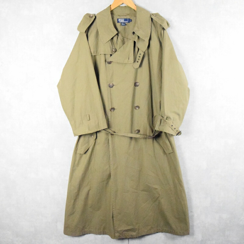 90s ポロ ラルフローレン ロング ナイロン トレンチ コート L 90s ポロ ラルフローレン ロング ナイロン トレンチ コート L
