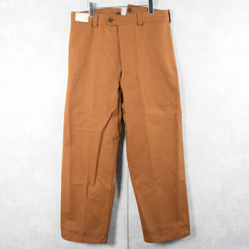 50s ユーロ古着SNCF イギリス国鉄レイルウェイパンツビンテージ茶