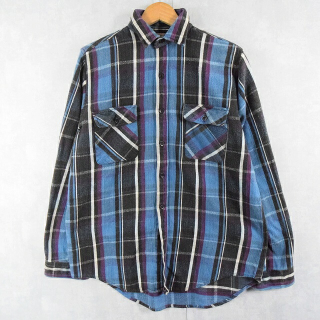 FIVE BROTHER 90s ヘビーネルシャツ チェック 2XLT US古着 90's~